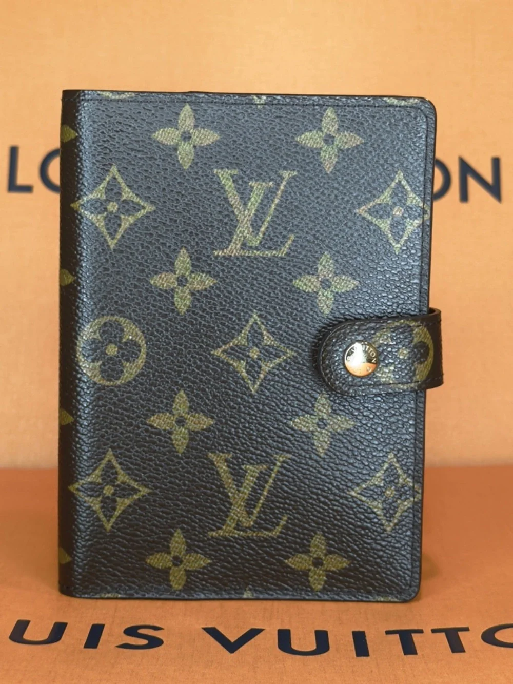 Louis Vuitton PM Agenda Brown Monogram Canvas Planner Organizer Notebook Cover